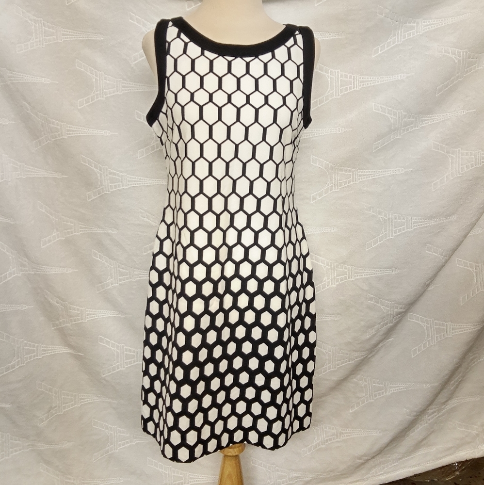 Banana Republic Black And Cream Dress